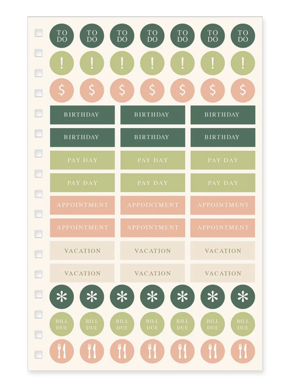 Punch Studio Ephemeral Garden Birds Undated Planner